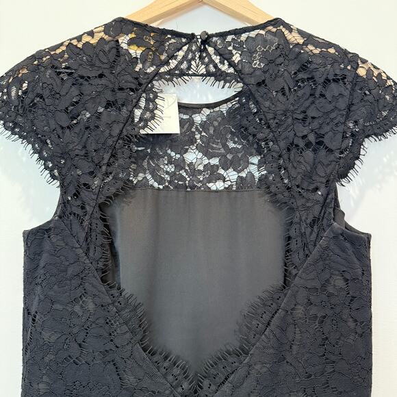 Kate Spade Black Lace Open-Back Fit & Flare Dress Size 10 Black NWT - Picture 12 of 14